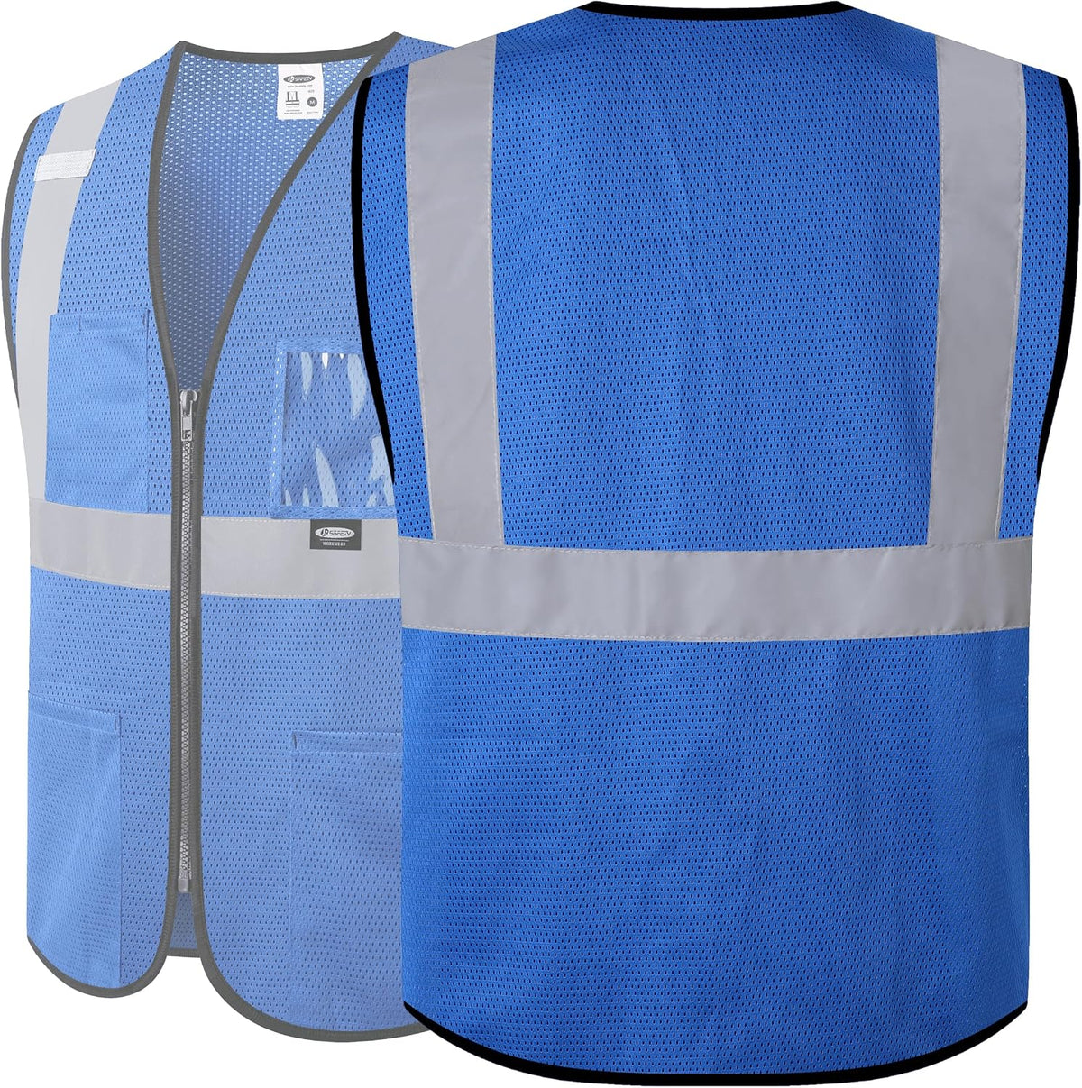 JKSafety Safety Vest for men women Hi Vis Vest with Pockets and Zipper High Visibility Meet ANSI Standard（BX310