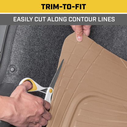 CAT Heavy Duty SUV Black Cargo Liner & Car Trunk Mat - Universal Trimmable All Weather Cargo Mats for Back of SUV - SUV Trunk Mat & Carpet Cover Trunk Liner - Cargo Cover Trunk Cover 53" x 36.25"