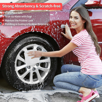Microfiber Cleaning Cloth, 100 Pack Cleaning Rags Microfiber Towel Bulk Absorbent Lint-Free Wash Cloths, All-Purpose Shop Towels for Cars, Automotive, Garage, Home & Kitchen 11.5"*11.5"