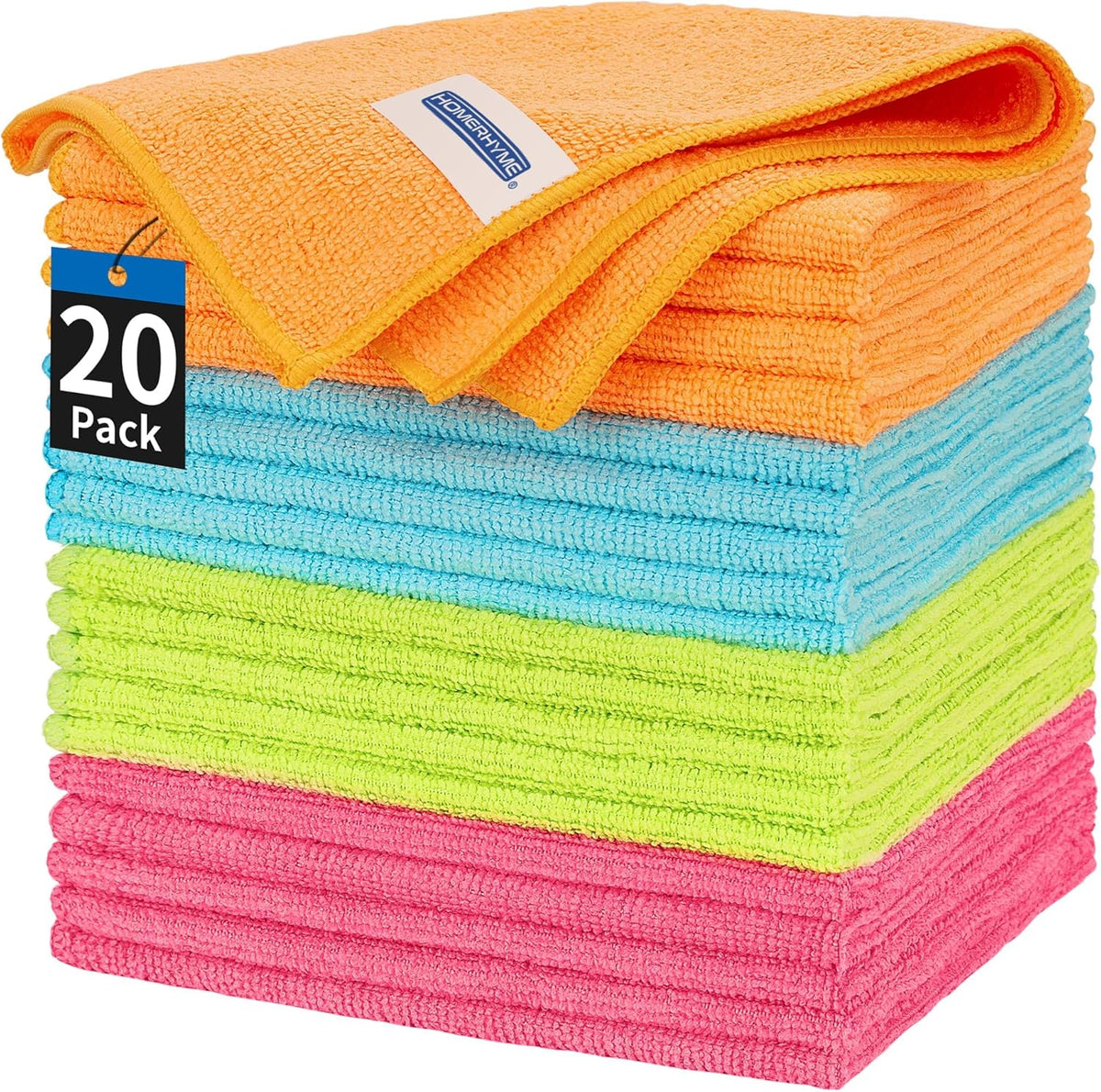 Microfiber Cleaning Cloth, 100 Pack Cleaning Rags Microfiber Towel Bulk Absorbent Lint-Free Wash Cloths, All-Purpose Shop Towels for Cars, Automotive, Garage, Home & Kitchen 11.5"*11.5"