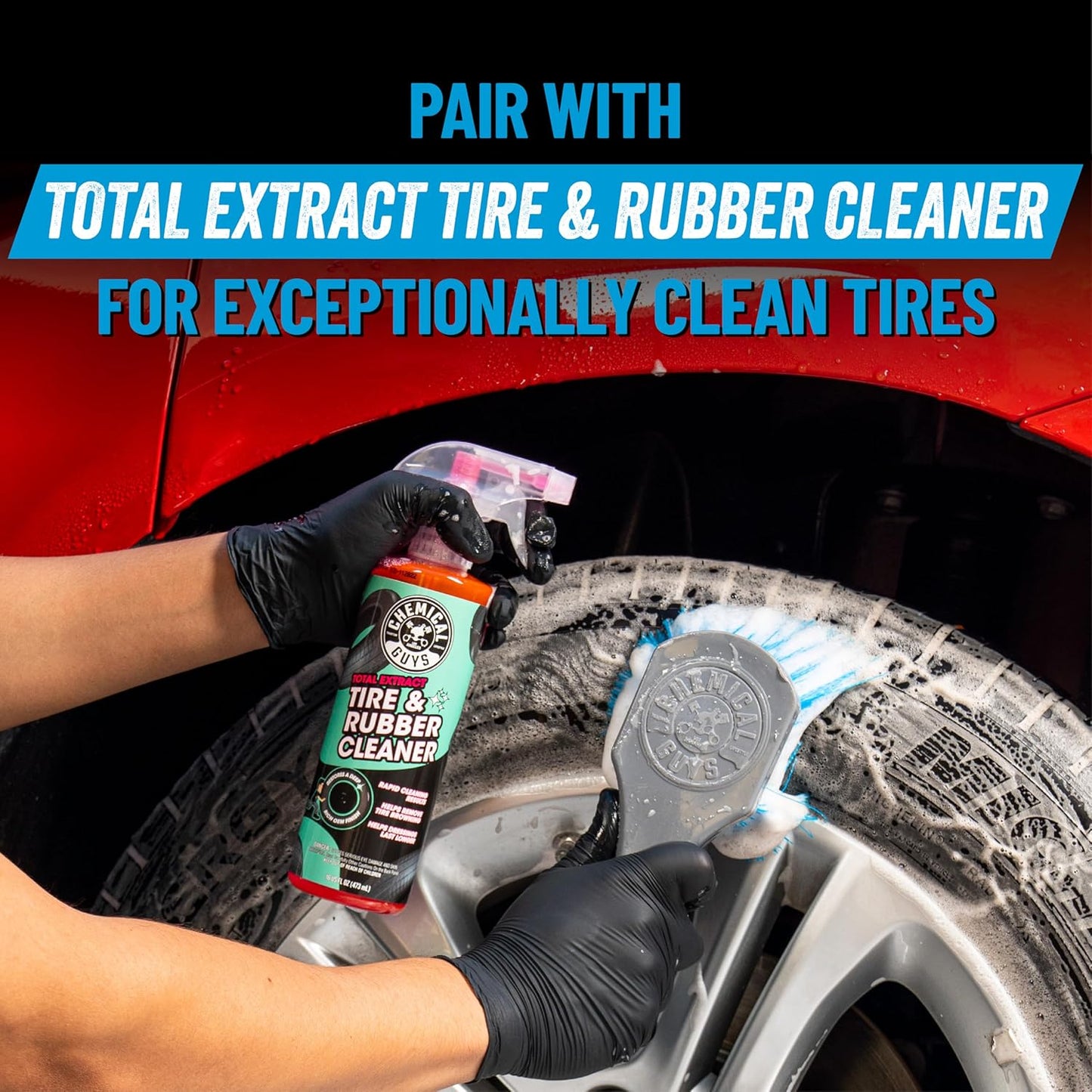 Chemical Guys ACCG05 Big Blue Stiffy Heavy Duty Tire & Upholstery Cleaning Brush, (Safe for Cars, Trucks, SUVs, RVs, Motorcycles, & More) Blue