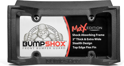 BumpShox - The Original Front Bumper Guard & Front Bumper Protection License Plate Frame. Tougher Than Steel! (BumpShox MAX (2.0" Thick))