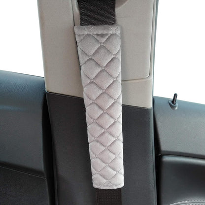 4 Pack Universal Car Seat Belt Pads, Adult Seat Belt Shoulder Strap Covers Harness Pad for Car/Bag,Soft Comfort Helps Protect You Neck Shoulder from The Seat Belt Rubbing（Black）