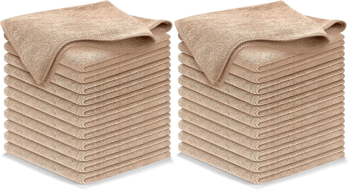 USANOOKS Microfiber Cleaning Cloth Grey - 12 Pcs (12.5"x12.5") - High Performance - 1200 Washes, Ultra Absorbent Microfiber Towel Weave Grime & Liquid for Streak-Free Mirror Shine - Car Washing Cloth
