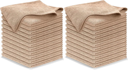 USANOOKS Microfiber Cleaning Cloth Grey - 12 Pcs (12.5"x12.5") - High Performance - 1200 Washes, Ultra Absorbent Microfiber Towel Weave Grime & Liquid for Streak-Free Mirror Shine - Car Washing Cloth