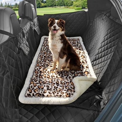 Backseat Dog Bed Mat for Car, Dog Car Seat Cover for Back Seat, Pet Car Blanket Soft and Comfortable, Bottom Non-Slip, Washable Travel Pet Mat for Cars Trucks and SUVs