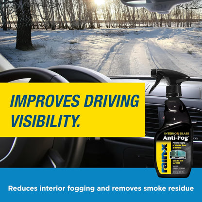 Rain-X AF21106D Glass & Mirrors Anti-Fog Treatment, Prevents Fogging & Steaming on Windshield and Visors, Improves Visibility, Great for Auto & Home