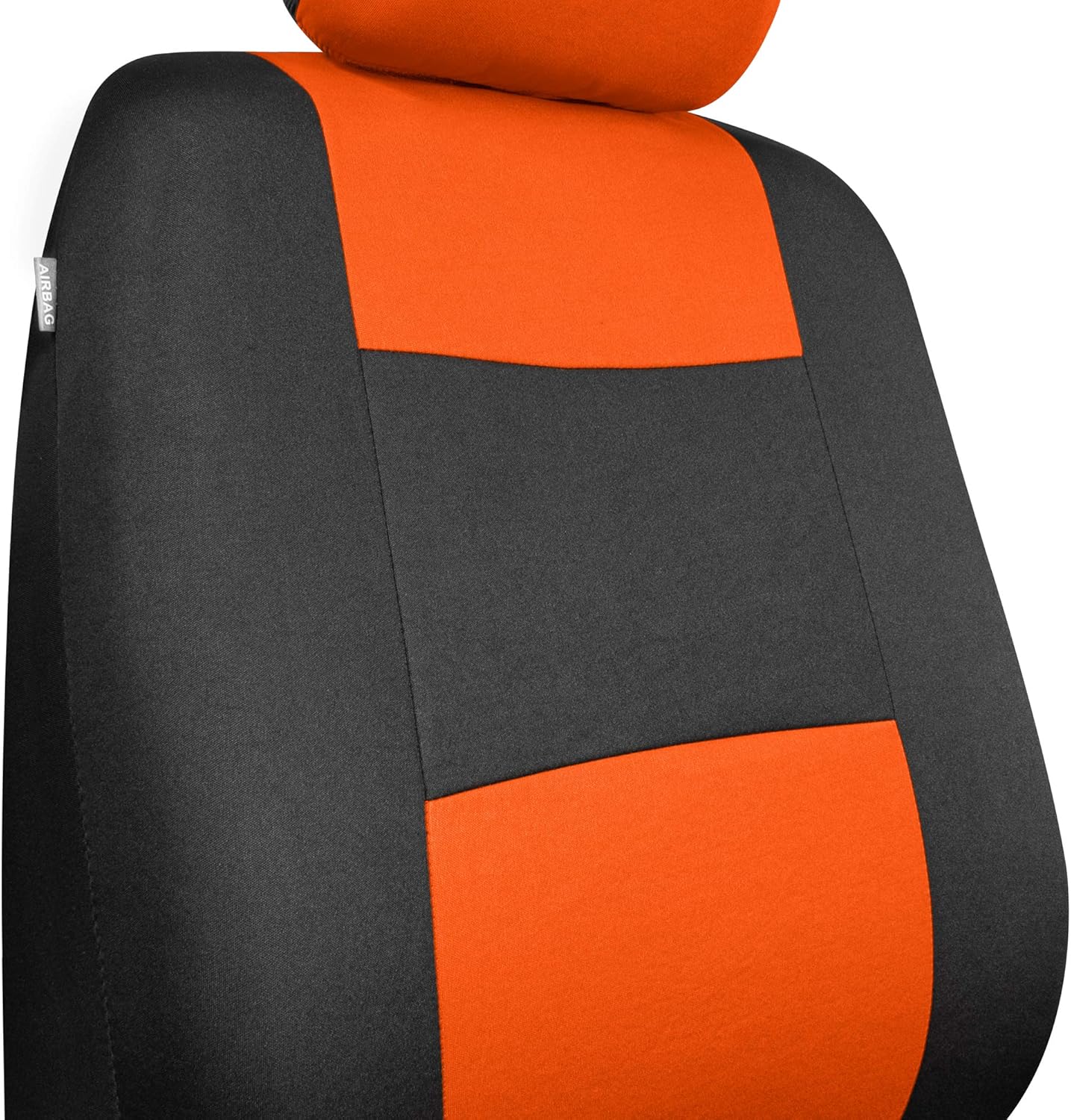 BDK PolyPro Car Seat Covers Full Set in Charcoal on Black – Front and Rear Split Bench for Cars, Easy to Install Cover Set, Accessories Auto Trucks Van SUV