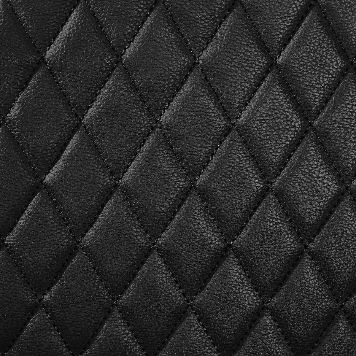 CAR PASS Quilting Leather Seat Cover Two Front Seats Only, Universal Fit Automotive Front Seat Covers Waterproof Deluxe PU Premium Vinyl Luxury for Cars Sedan Van SUV Airbag Compatible 2 Pieces,Black