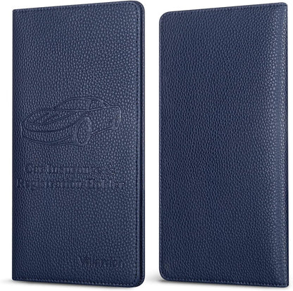 Valardoh Premium Car Registration and Insurance Card Holder, Car Document Holder for Cards, Driver License & other Essential Documents (Pink)
