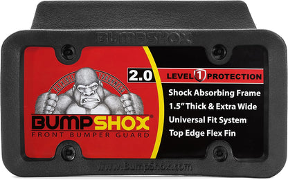 BumpShox - The Original Front Bumper Guard & Front Bumper Protection License Plate Frame. Tougher Than Steel! (BumpShox MAX (2.0" Thick))