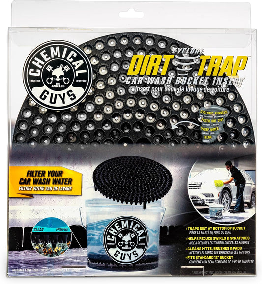 Chemical Guys Cyclone Dirt Trap Car Wash Bucket Insert - Filter Removes Dirt and Debris While You Wash, Helps Prevent Scratches, Perfect for Cars, Trucks, SUVs, RVs, and Motorcycles - 12 inch, Black