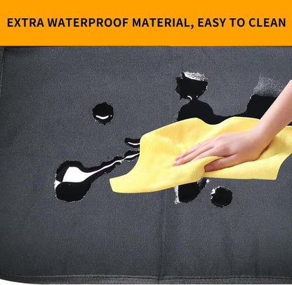 2 Pack Kick Mat Backseat Protector,Back Seat Cover for Kids,Car Seat Back Protectors with 2 Pocket Storage Organizer for Car, SUV, Minivan or Truck Seats (Black)