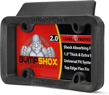BumpShox - The Original Front Bumper Guard & Front Bumper Protection License Plate Frame. Tougher Than Steel! (BumpShox MAX (2.0" Thick))