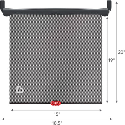 Munchkin Brica Sun Safety Car Window Shade with Heat Alert, Helps Block UVA/UVB Rays, 2 Pack, Black