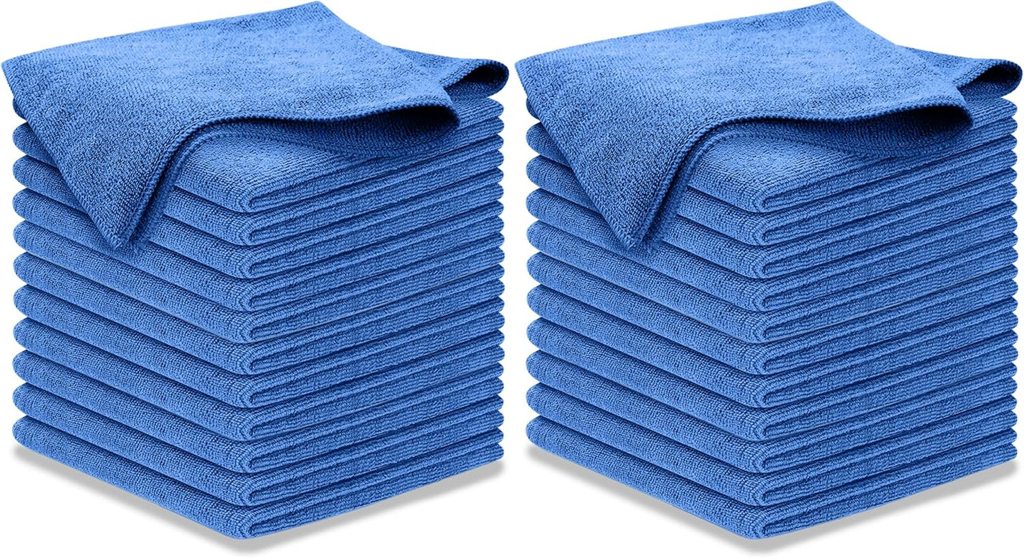 USANOOKS Premium 300GSM Microfiber Cleaning Cloth - 12.5"x12.5" High Performance - 1200 Washes, Ultra Absorbent Microfiber Towels for Cars Undercarriage, Rims & Engine Bay Cleaning - Microfiber Cloth
