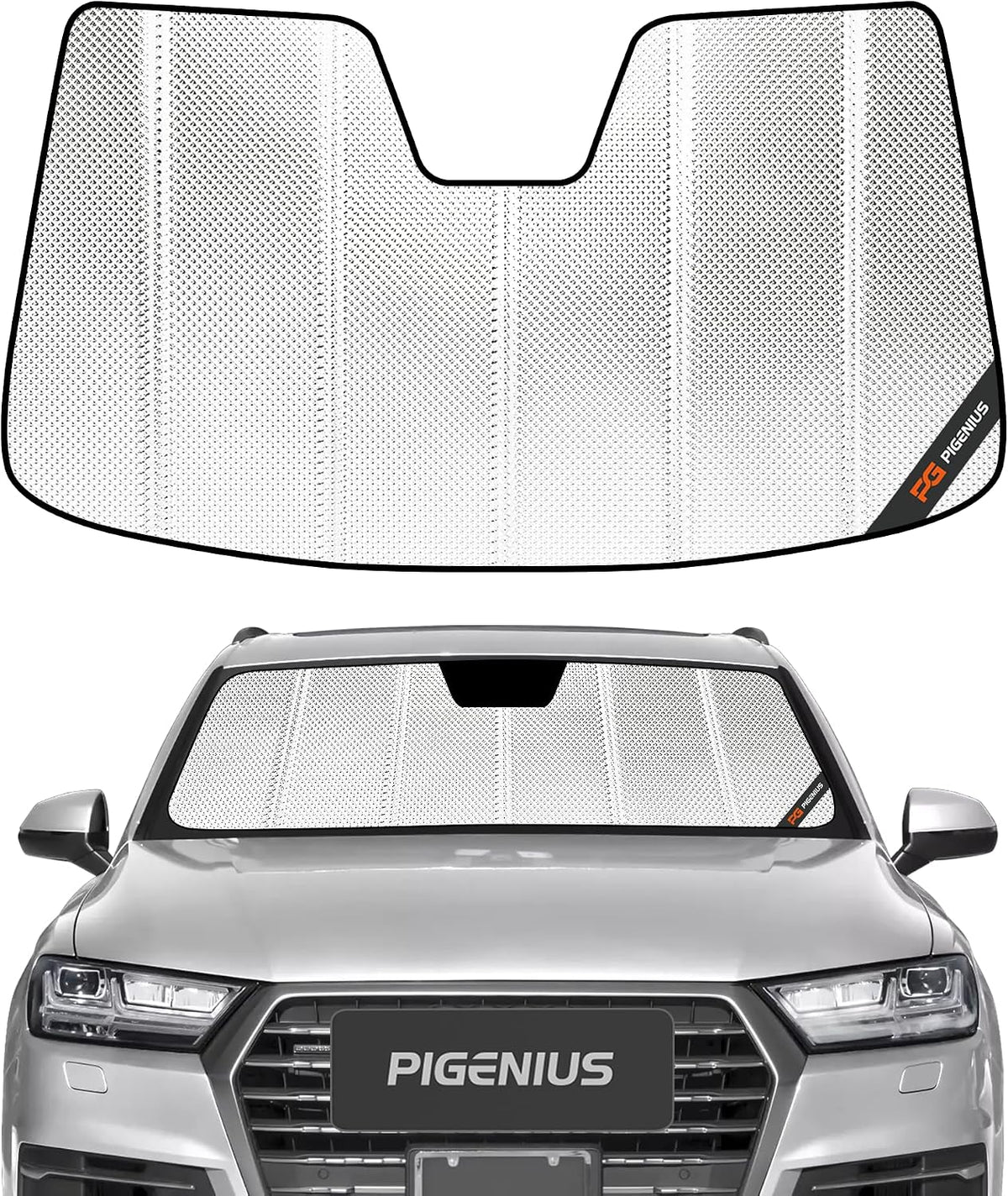Pigenius Windshield Sunshade for Audi Q5/SQ5 2018-2025, Q5 Sportback/SQ5 Sportback 2021-2025, Q5 PHEV 2020-2025 - AstraGuard