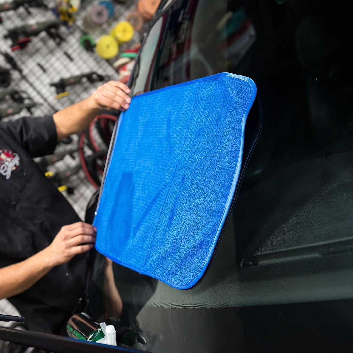 Chemical Guys Waffle Weave Gray Matter Microfiber Drying Towel - 25" x 36", Premium Blend Microfiber Towel with Soft-Banded Edging for Scratch-Free Car Drying, Ultra Absorbent