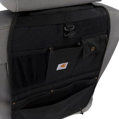 Carhartt Universal Nylon Duck Automotive Seat Back Organizer, Organization for Work and Kids, Black