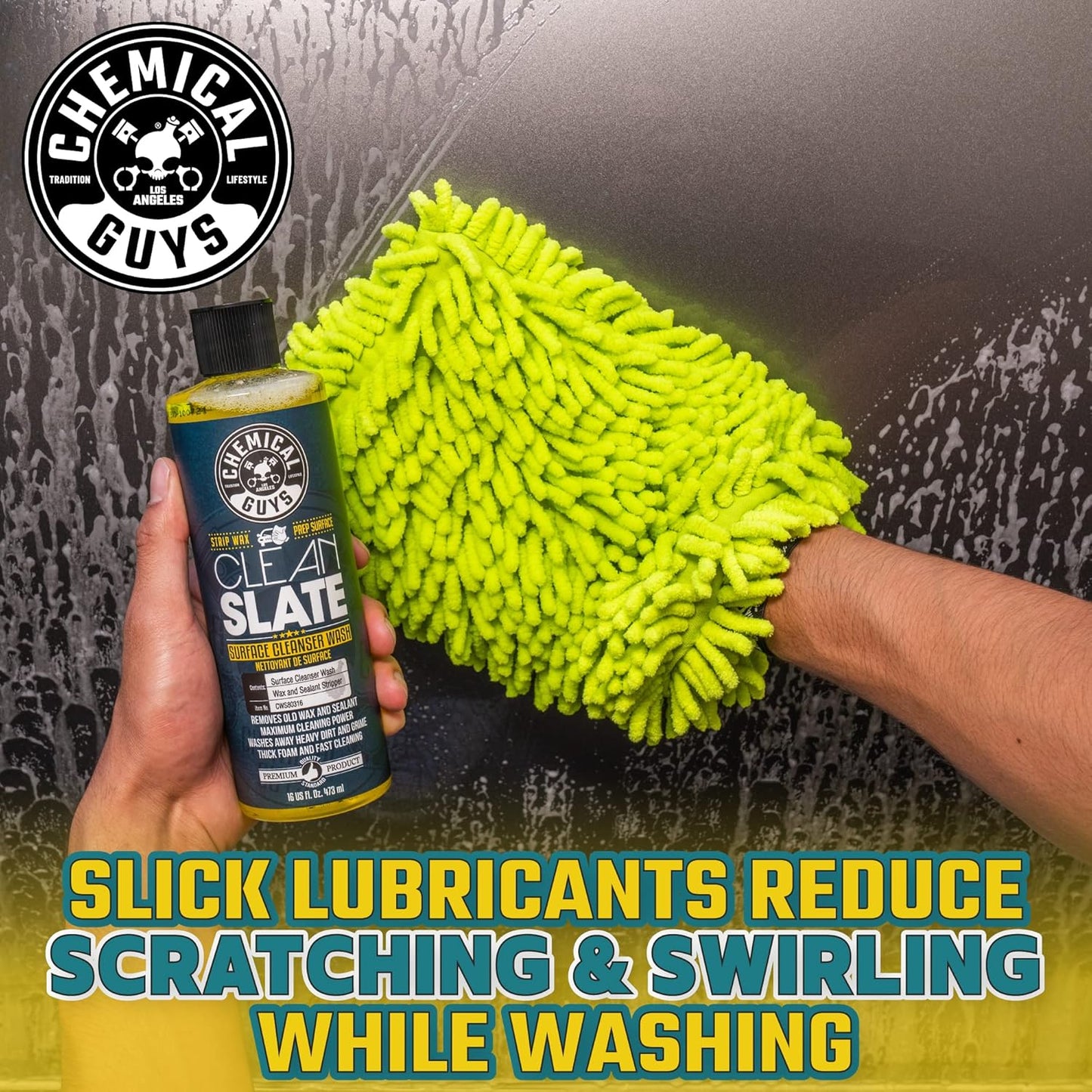 Chemical Guys CWS80364 Clean Slate Deep Surface Cleaning Car Wash Soap (Removes Old Car Waxes, Glazes & Sealants for Superior Surface Prep), 64 fl oz (Half Gallon), Citrus Scent