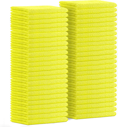 Avalon Towels Microfiber Cleaning Cloths (Value Pack of 36) - Size 16 x 16 Inches, Highly Absorbent Cleaning Rags, Lint Free, Reusable and Washable, Microfiber Towels for Cars