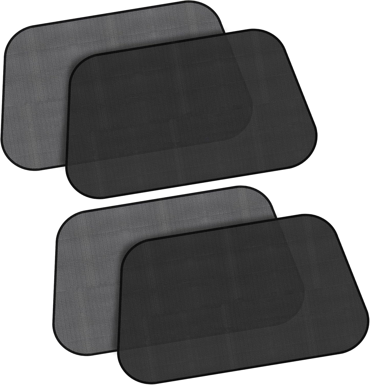 EcoNour Car Window Shades for Baby (4 Pack) | Protects Baby from Window Sun & Heat | Sun Shade Side Windows for Kids | Automotive Sun Protection from UV | Child Safety Accessories | Medium - 20"x12"