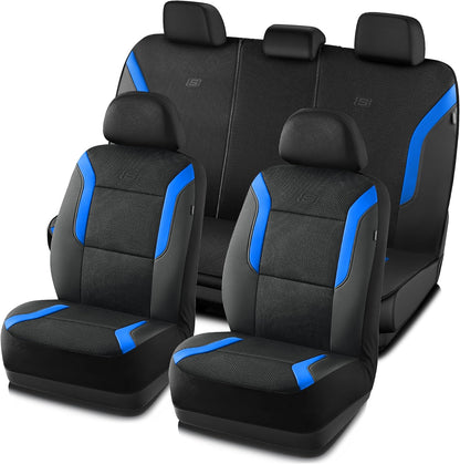 Skechers Memory Foam Seat Covers, Air Cool Mesh Thick Car Seat Covers, Car Seat Covers Front Seats Airbag Compatible, Universal Automotive Comfort for Most Cars, Vans, Trucks, SUV,Black