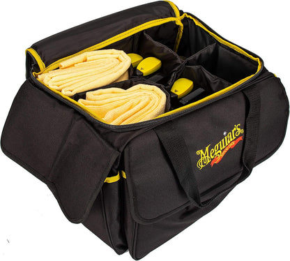 Meguiar's Detailing Bag - Premium Car Bag and Detailing Supply Organizer - Portable for All Your Favorite Supplies, Black