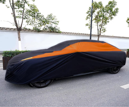 MORNYRAY Waterproof Car Cover All Weather Snowproof UV Protection Windproof Outdoor Full car Cover, Universal Fit for Sedan (Fit Sedan Length 194-206 inch, Blue)