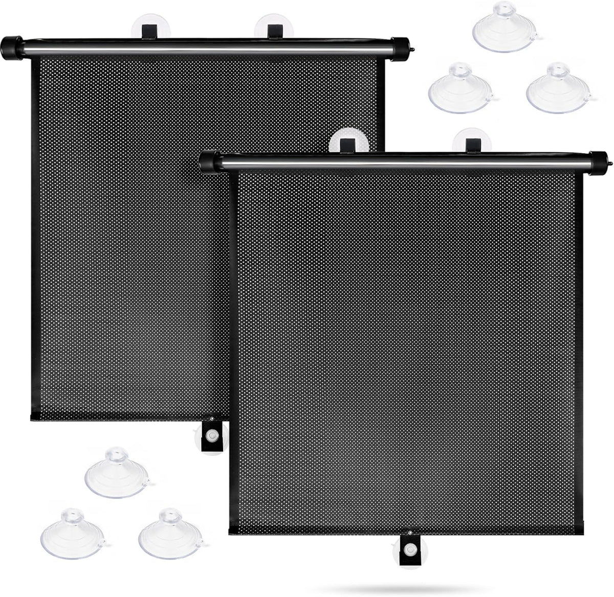 Sfee Car Window Shade for Side Windows, 2 Pack Sun Shade Retractable for Car Blocks Heat and UV Rays Glare Protection Roller Sunshade Visor for Baby, Kids, Pets, Passengers