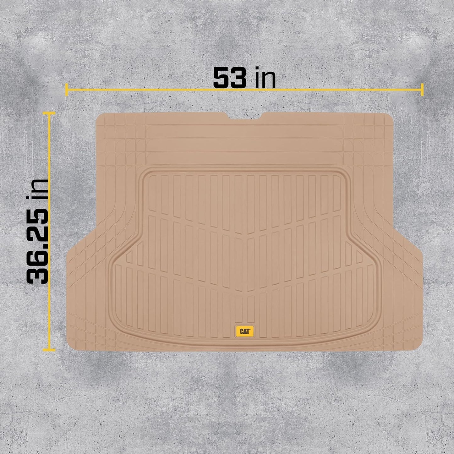 CAT Heavy Duty SUV Black Cargo Liner & Car Trunk Mat - Universal Trimmable All Weather Cargo Mats for Back of SUV - SUV Trunk Mat & Carpet Cover Trunk Liner - Cargo Cover Trunk Cover 53" x 36.25"