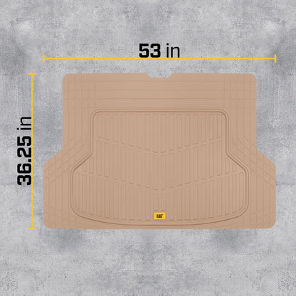 CAT Heavy Duty SUV Black Cargo Liner & Car Trunk Mat - Universal Trimmable All Weather Cargo Mats for Back of SUV - SUV Trunk Mat & Carpet Cover Trunk Liner - Cargo Cover Trunk Cover 53" x 36.25"