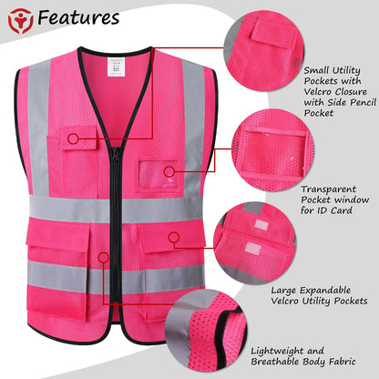 Reflective Safety Vest for Men Women Construction Vest Meet ANSI/ISEA Standard