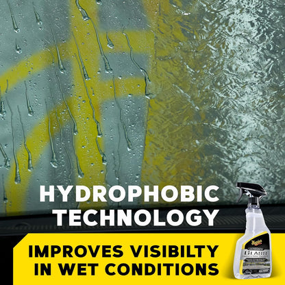 Meguiar's Perfect Clarity Glass Cleaner, Keep Windows, Windshields, and Mirrors Gleaming using a Premium Anti-Hazing Formula that Leaves a Superior Streak Free Finish, 24 Oz