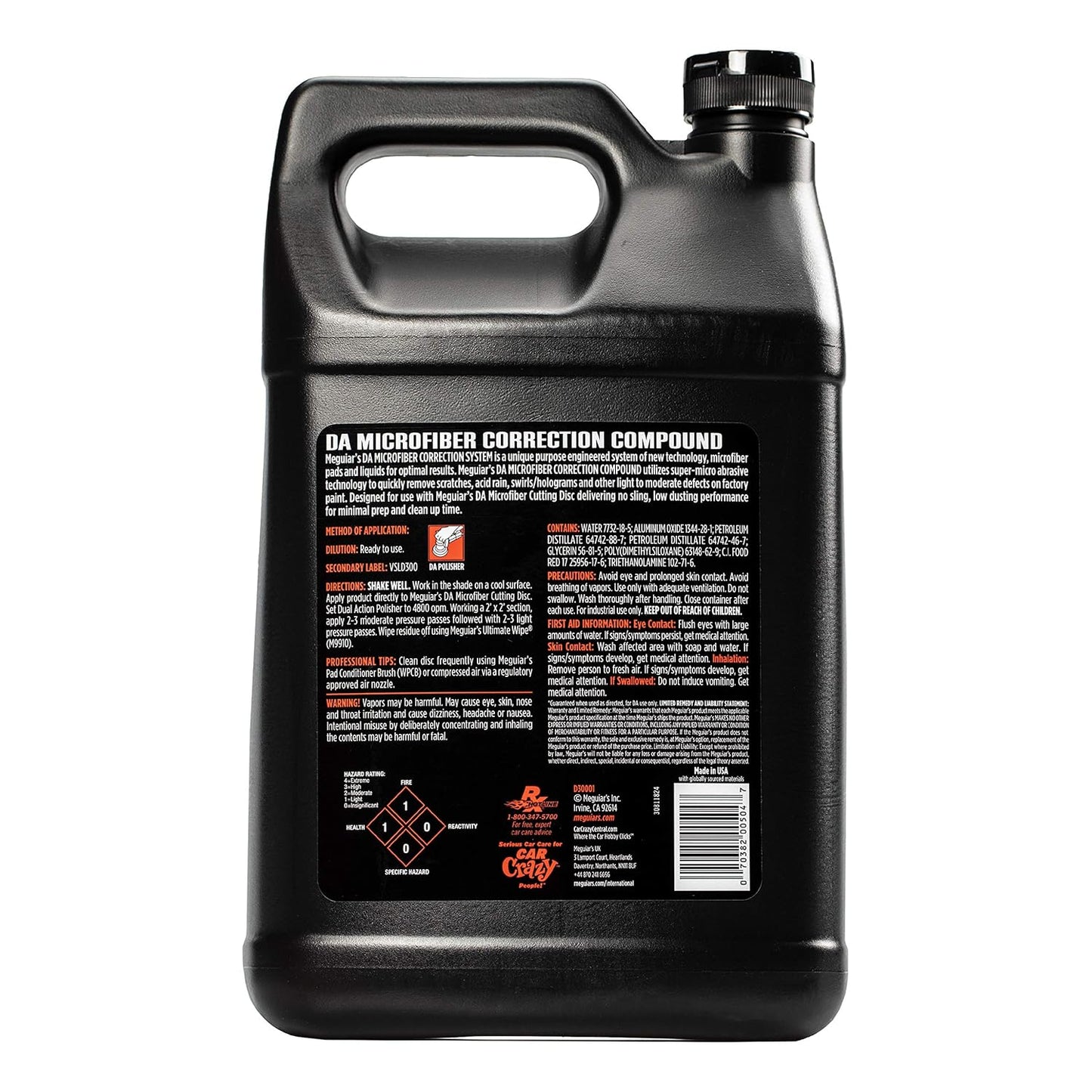 Meguiar's DA Microfiber Correction Compound D30032 - Pro Car Scratch Remover, for Use with a DA Polisher and Microfiber Cutting Disc, Remove Swirls, Scratches, Water Spots, and Oxidation, 32 Oz