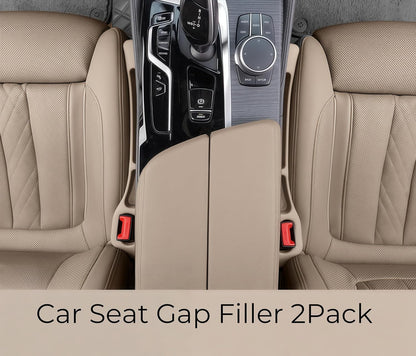 BESTKEE Car Seat Gap Filler 2 Pack, No Drop Seat Gap Plug with Dual Storage Slots, Blocks Phones Keys Coins, Flexible EVA Console Gap Filler Auto Accessories for Cars SUVs Trucks