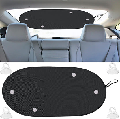 EcoNour Miniature Static Cling Window Shade for Car Sun Visor (2 Pack) | Windshield Sun Shade Static Cling for Driving Glare Shield | Cling Car Shade for Windshield | Sun Glare Protection Accessories