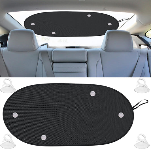 EcoNour Miniature Static Cling Window Shade for Car Sun Visor (2 Pack) | Windshield Sun Shade Static Cling for Driving Glare Shield | Cling Car Shade for Windshield | Sun Glare Protection Accessories