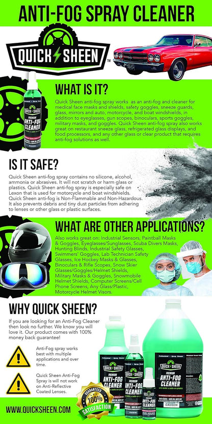 Anti-Fog Spray for Glass, Windows, Glasses, Masks, Mirrors, Goggles