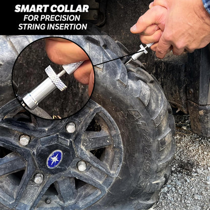 Slime 2040-A Tire Repair Plug Kit, Deluxe, Contains Strings, Tools and Glue, 11 Pieces