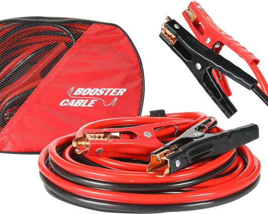 Jumper Cables for Car Battery，Heavy Duty Booster Cables for Jump Starting Dead or Weak Batteries, Emergency Start Cable for Car Van Truck with Carry Bag(6Gauge,16FT)