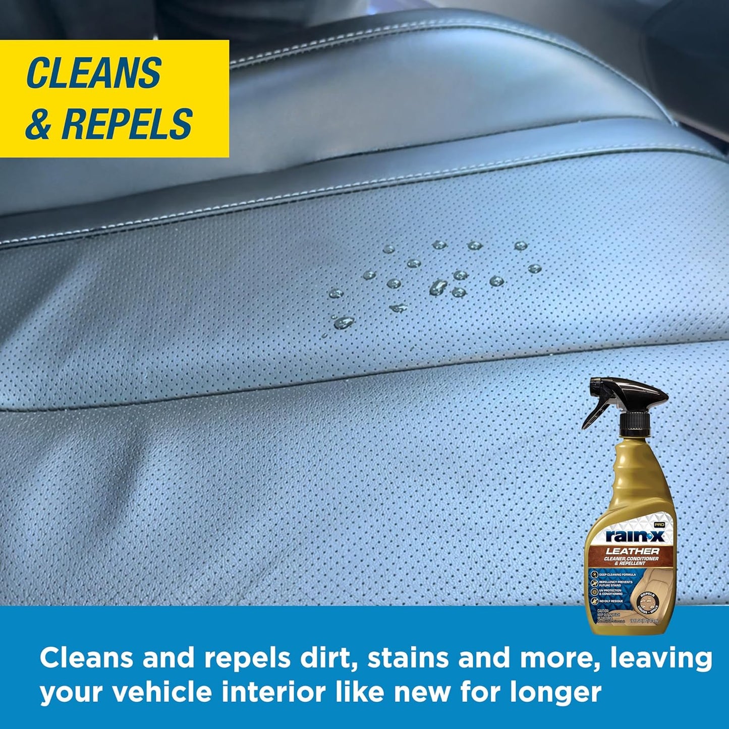 Rain-X 620232SRP All-Interior Cleaner Protectant & Repellent for Car Interiors, Cleans + Repels Liquid Spills & Dust without Residue, Cherry Scent 16 Fl Oz.