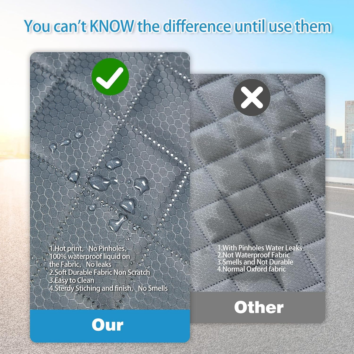 ANOSOSPECIAL Dog Car Seat Cover for Back Seat Cover,Non Stick Fur Rear Seat Protector for Pet,Nonslip Waterproof Durable Universal Fit Interior Backseat Covers for Auto Van SUV