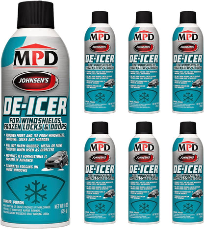 MPD Cobalt Charm Windshield De-Icer Spray – Fast Acting Ice & Frost Remover for Car Windows, Mirrors, Locks & Doors | Prevents Refreezing | Safe for Paint, Metal & Rubber | 10 oz Aerosol Can (2-Pack)