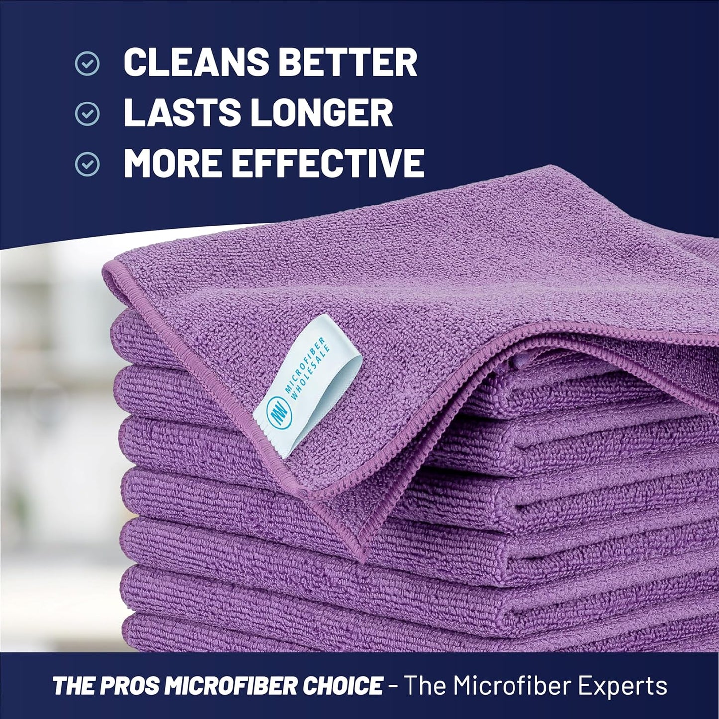 Microfiber Wholesale MW Pro 16x16 Auto Detailing Towels - Plush Car Drying Cloths for Wax Removal, Interiors & Body Shops - Scratch Free (Black, 12-Pack)