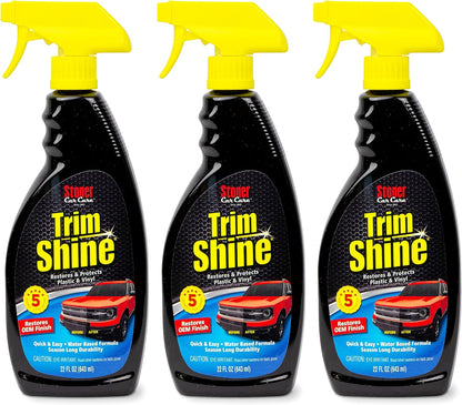 Stoner Car Care 92034-2PK Trim Shine – Black Trim and Plastic Restorer for Cars – Vinyl and Plastic Trim Protectant Coating for Interior and Exterior Use – Water-Based Formula – 22 fl oz (Pack of 2)