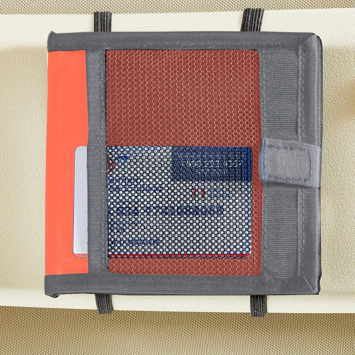 High Road Car Registration and Insurance Card Holder for Sun Visor, Glove Box or Console with 2 Clear Hidden Car Document Pockets