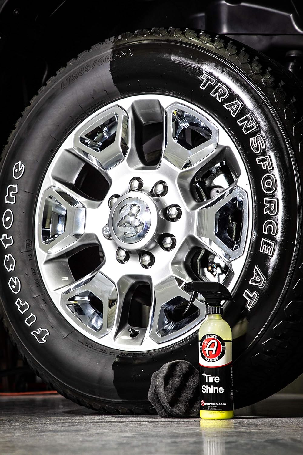 Adam's Tire Shine 16oz - Tire Dressing Spray with Added SIO2 for Rubber Protection, Gives A Glossy Wet Look & No Sling