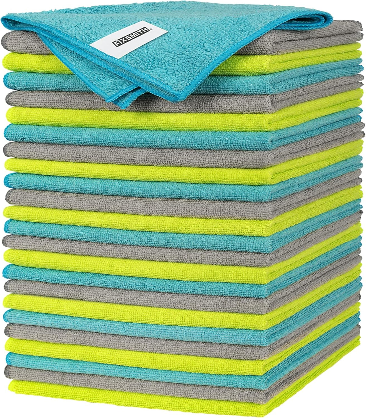 FIXSMITH Microfiber Cleaning Cloth - Pack of 50, Microfiber Towels for Cars 16 x 12 in, Highly Absorbent Cleaning Rags, Lint-Free, Streak-Free Cleaning Cloths for Car Kitchen Home Office