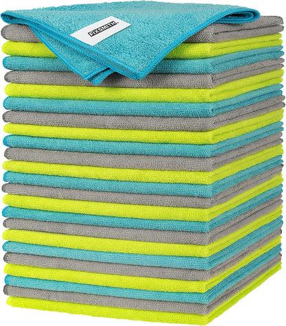 FIXSMITH Microfiber Cleaning Cloth - Pack of 50, Microfiber Towels for Cars 16 x 12 in, Highly Absorbent Cleaning Rags, Lint-Free, Streak-Free Cleaning Cloths for Car Kitchen Home Office